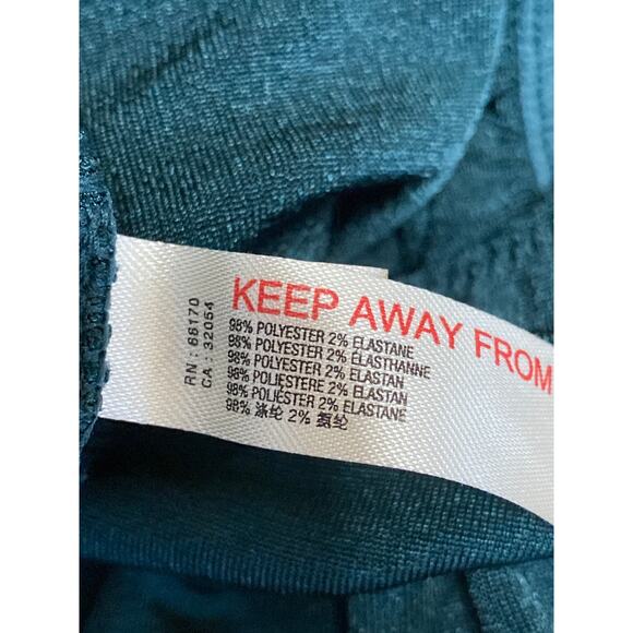 Free People Turnt Green Long Sleeve Draped V Neck Wrap Bodysuit Blouse Top Sz S - Picture 4 of 4